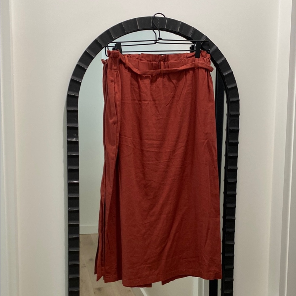 Rust Button-Down Skirt - Picture 6 of 6